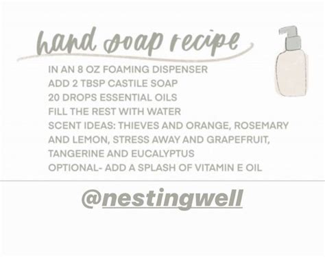 Essential Oil Hand Soap Recipe | Essential oil hand soap, Essential oils, Hand soap recipe