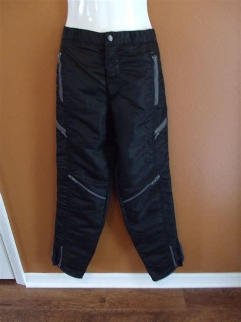 Vintage 80s Black Parachute Pants