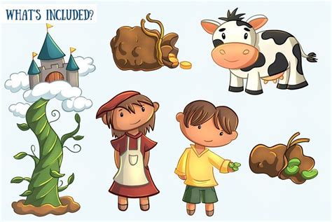 Jack and the Beanstalk Clip Art Collection Golden Goose - Etsy India ...