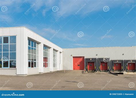 Modern warehouse exterior stock image. Image of facade - 59873305