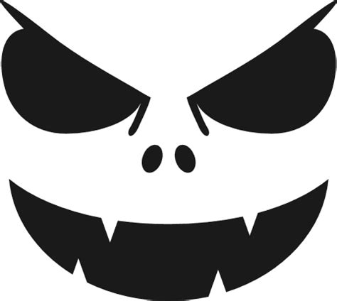 scary halloween pumpkin face free svg file - SVG Heart