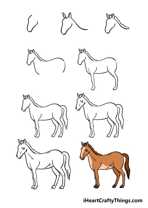 Horse Drawing - How To Draw A Horse Step By Step! (2023)