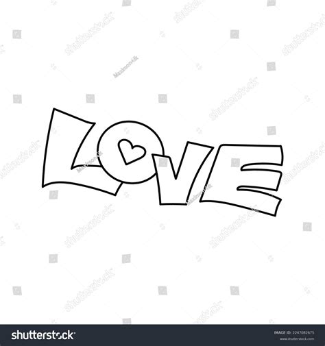 Love Heart Cartoon Drawing Art Sketch Stock Vector (Royalty Free ...