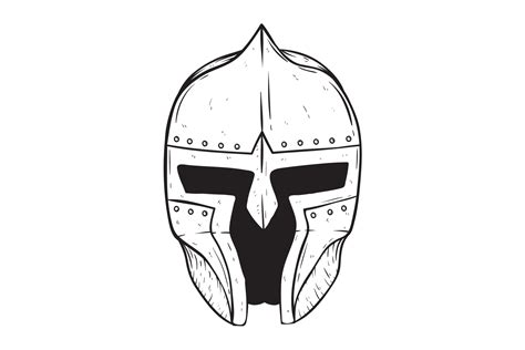 Hand drawn gladiator helmet on white background 7202839 Vector Art at Vecteezy