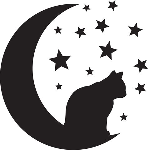 Cat on the Moon 3192587 Vector Art at Vecteezy