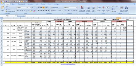 Daily Production Report Excel Template (Free Download)