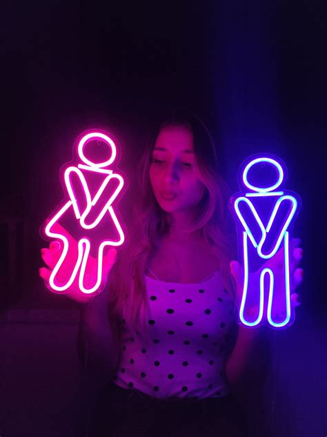 Restroom Neon Sign, Toilet Sign, WC & Restroom Sign – Luxemitter