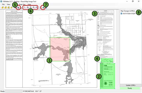 Screenshot of the FEMA Map Viewer with FIRMette. Refer to the appendix for a full description.