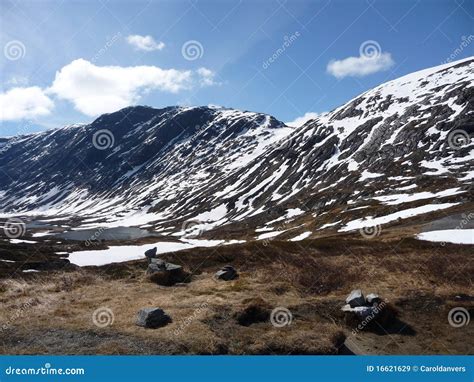 Snowy Mountains in Norway stock image. Image of snow - 16621629