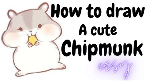 How to draw a cute chipmunk || Amnah's artwork - YouTube