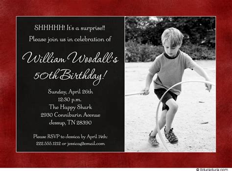 Funny 50th Birthday Invitations For Men | 50th birthday funny, Photo ...