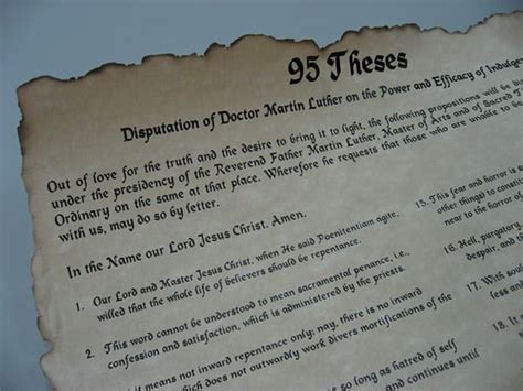 Martin Luther – 95 Theses (The Ninety-Five Theses on the Power and ...