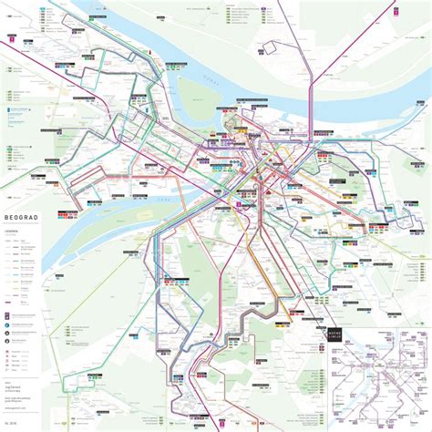 Belgrade transport map - Ontheworldmap.com