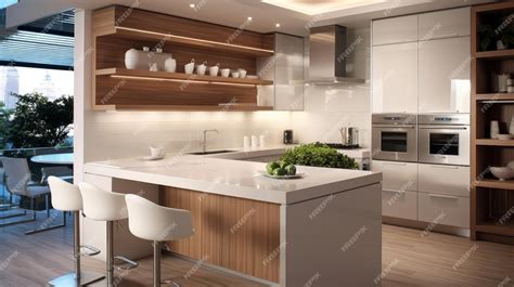 Premium AI Image | Kitchen with small space and modern design AI ...