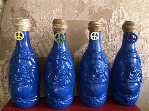 Blue Buddha Vases - Beer bottle vases for our wedding. Lucky Buddha Beer! #BeerCrafts | Vase ...