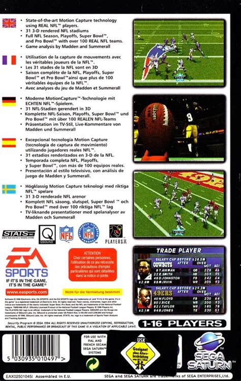 Madden NFL 97 cover or packaging material - MobyGames