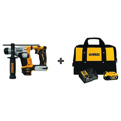 DEWALT, L-Shaped, 20 V, Cordless Rotary Hammer, 1,100 BPM, 20VDC ...