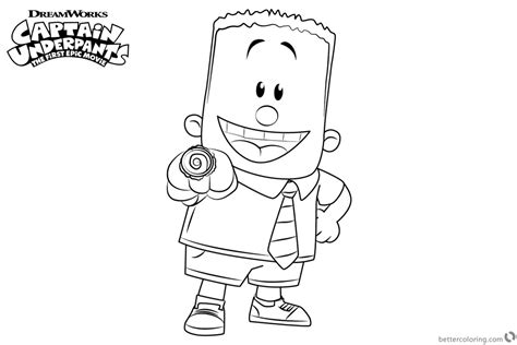 Captain Underpants Coloring Pages Characters George - Free Printable ...