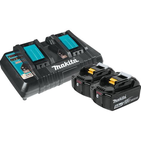 Makita 18-Volt 5.0Ah LXT Lithium-Ion Battery and Dual Port Charger ...