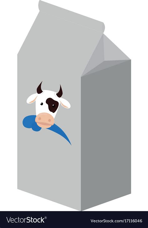 Cow milk box icon Royalty Free Vector Image - VectorStock