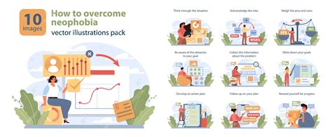 Premium Vector | How to overcome neophobia set therapy plan for coping ...
