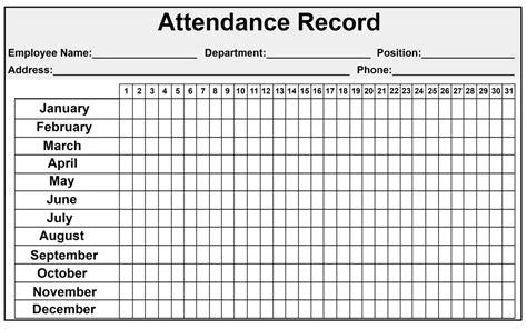 Daily/Monthly Employee Attendance Sheet Template Free | HowToWiki