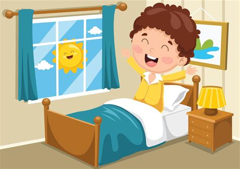 Boy Waking Up 1130664 Vector Art at Vecteezy