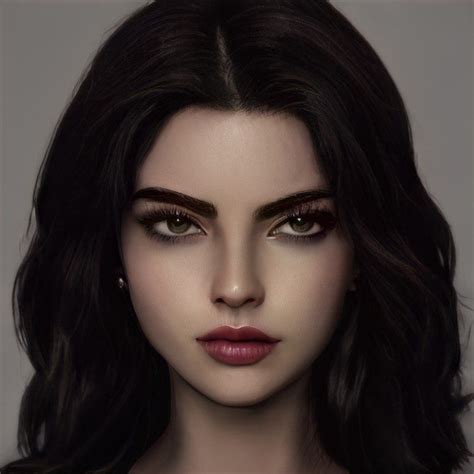 Artbreeder portraits by thiscalliope | Black hair hazel eyes, Black ...