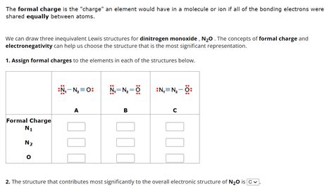 Solved The formal charge is the "charge" an element would | Chegg.com