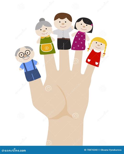 Family Finger Puppets. Vector Illustration. | CartoonDealer.com #70874340