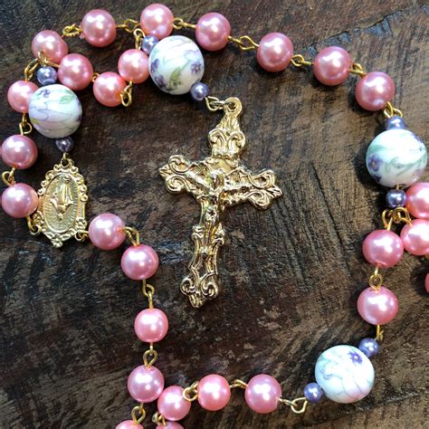 Handmade rosary with large beads | Etsy