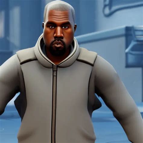 kanye west in fortnite lobby 3 d avatar skin | Stable Diffusion