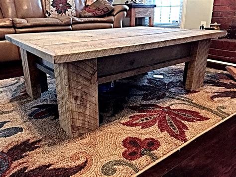 Natural Wood Block Coffee Table