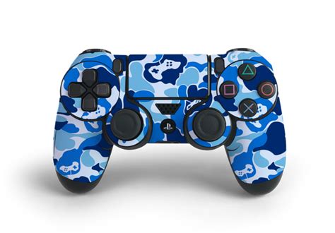 PS4 Controller Blue Game Camo Skin Decal Kit - Game Decal