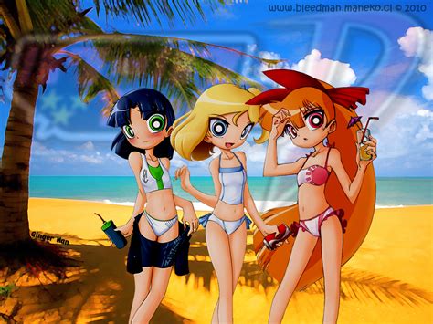 at the beach - Powerpuff Girls Wallpaper (36705942) - Fanpop