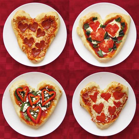 Heart-Shaped Personal Pizzas (with heart-shaped toppings!) | Once Upon a Cutting Board