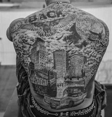 70 City Skyline Tattoo Designs For Men - Downtown Ink Ideas | Skyline tattoo, Tattoo designs men ...