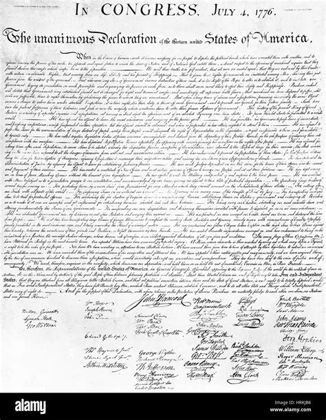 √ Printable Declaration Of Independence With Signatures