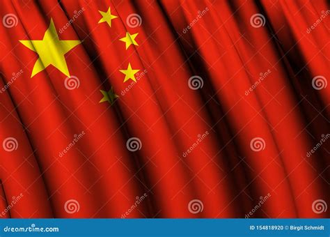 China Waving Flag Illustration. Stock Illustration - Illustration of wave, nation: 154818920