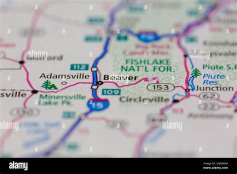 Map of beaver utah hi-res stock photography and images - Alamy