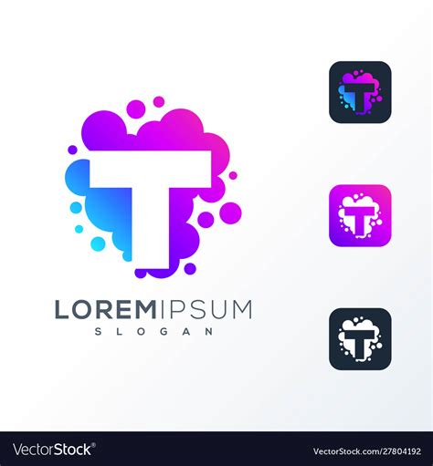 Colorful tech logo design ready to use Royalty Free Vector