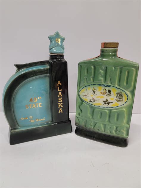 JIM BEAM COLLECTORS BOTTLES 1967, ALASKA AND RENO