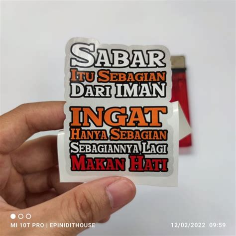 Jual Stiker Sabar Sebagian Iman Kata Humor Lucu Viral Meme Motor Plesetan di Lapak Epinidit ...