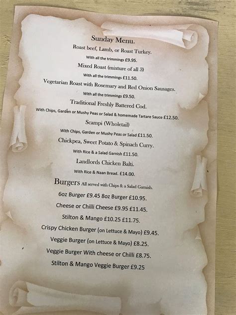 Menu at Kings Head pub & bar, Kingsdown, Upper Street