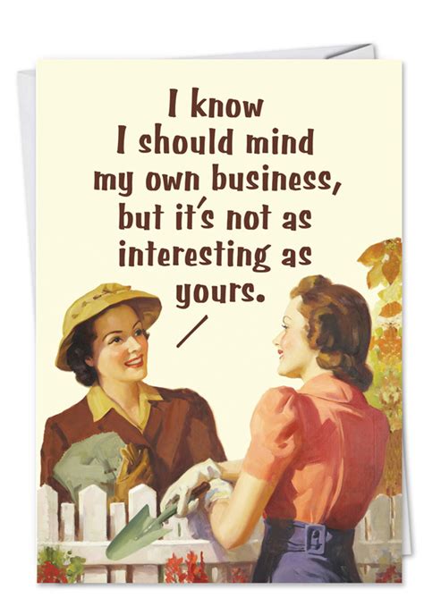 Unique Humor Birthday Greeting Card Mind My Business