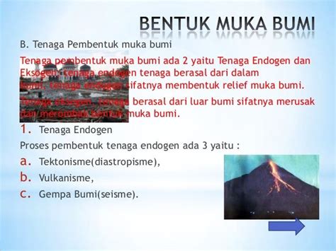 Bentuk Muka Bumi Akibat Proses Vulkanisme - Berbagi Bentuk Penting