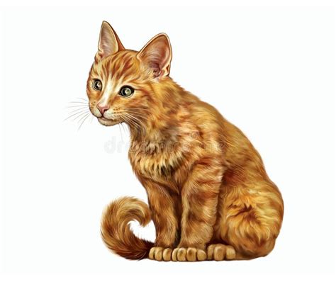 Ginger cat Felis stock illustration. Illustration of ginger - 212916600