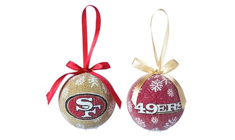 Clearance: NFL LED Christmas Ornaments (6-Pack) | Groupon