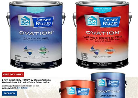 Buy 1 Get 1 Free HGTV HOME Sherwin Williams Paint at Lowe's