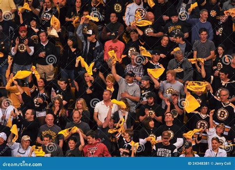 Boston Bruins Fans. Editorial Photo